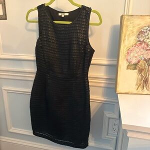 BB Dakota Leather Black Mini Dress